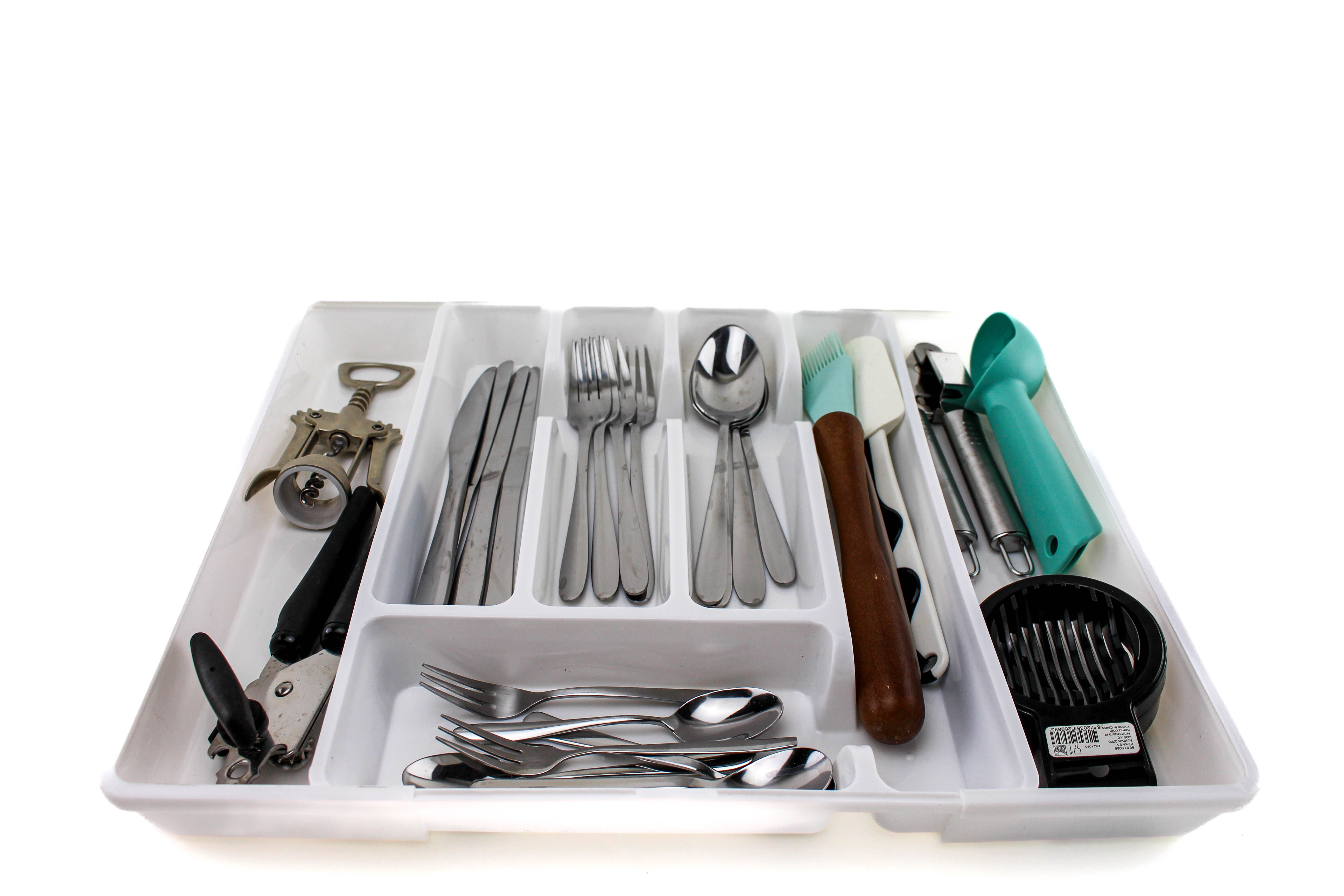 Uitbreidbare Besteklade – Wit