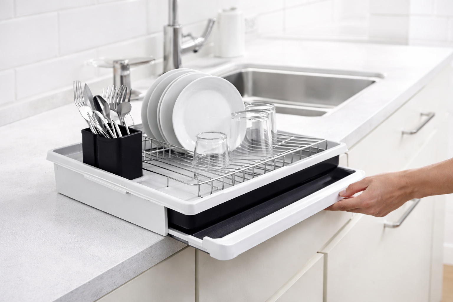 Afdruiprek met Uittrekbare Lekbak – Compact & Modern